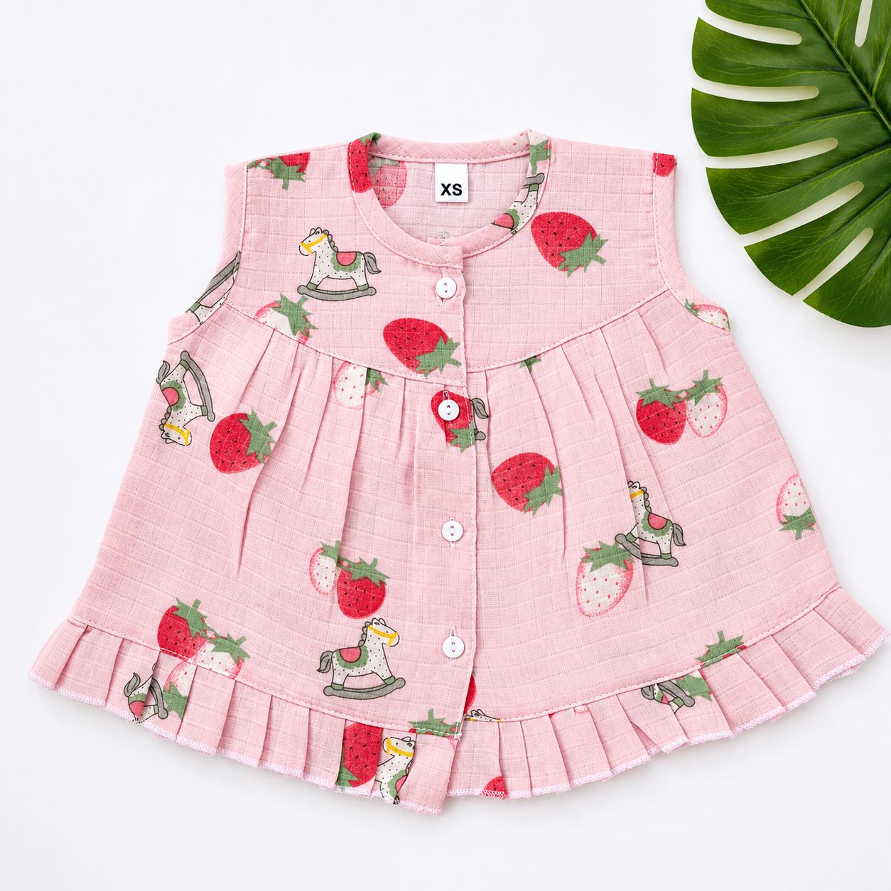 Muslin Frocks Front Open Button MN01
