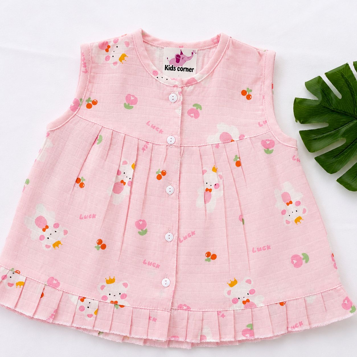 Muslin Frocks Front Open Button MN01
