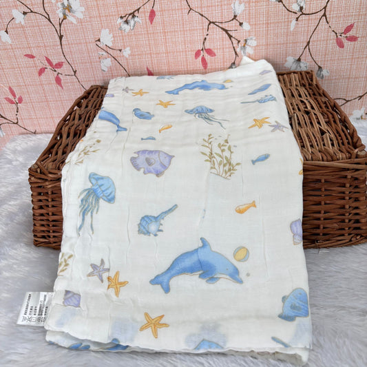 Muslin Crinkled  6 Layer Bath Towel MN01