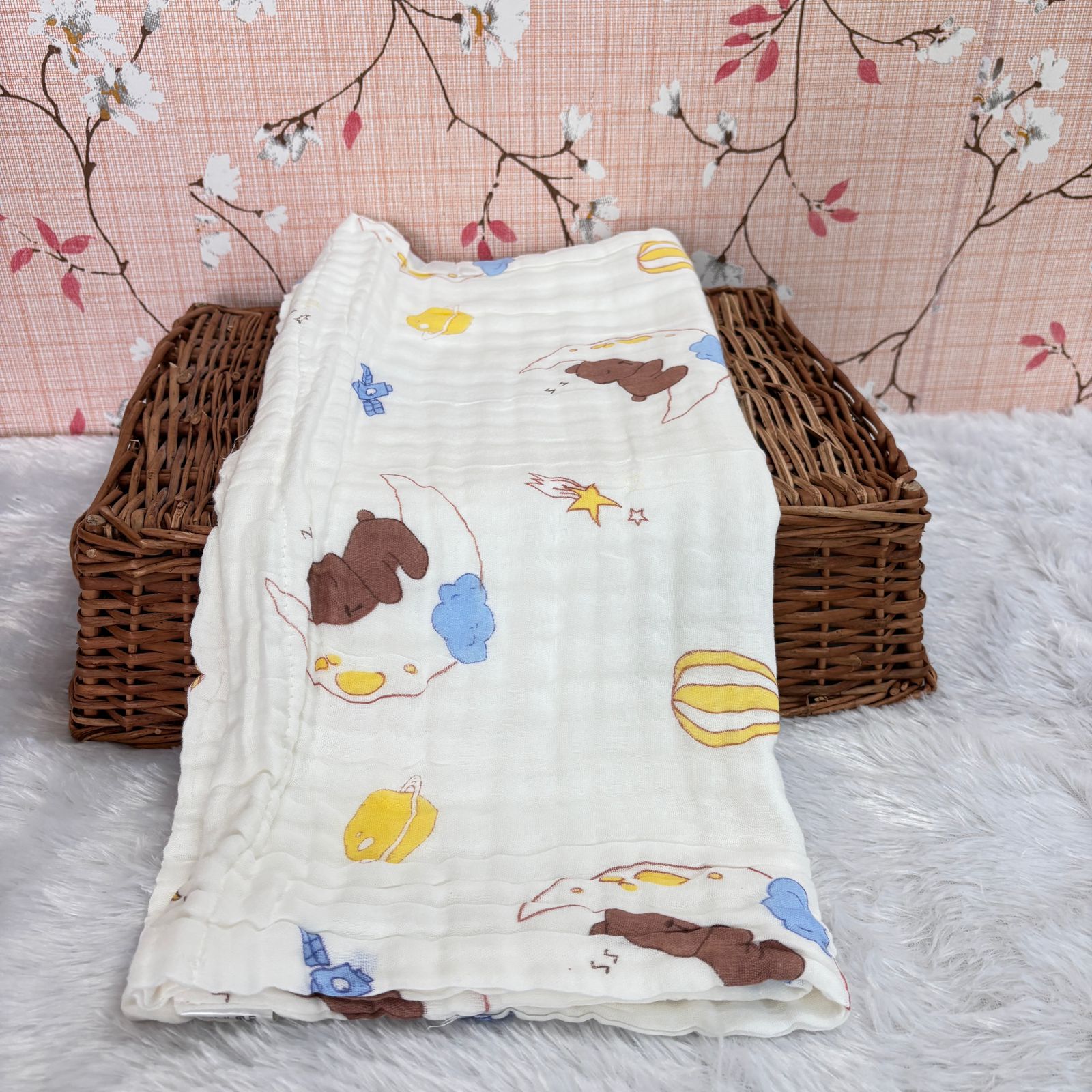 Muslin Crinkled  6 Layer Bath Towel MN01
