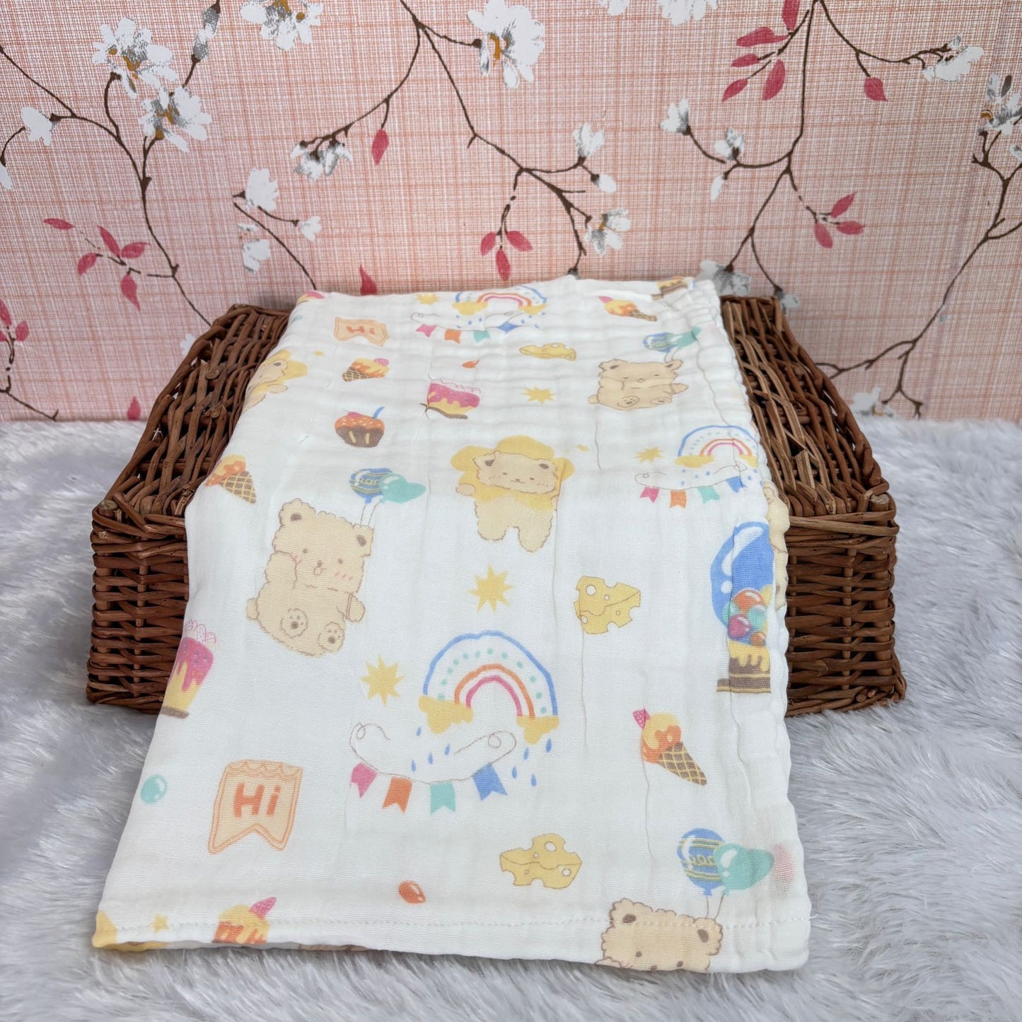 Muslin Crinkled  6 Layer Bath Towel MN01