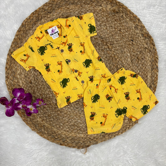 Muslin Double Layer Unisex co-ord set DL01