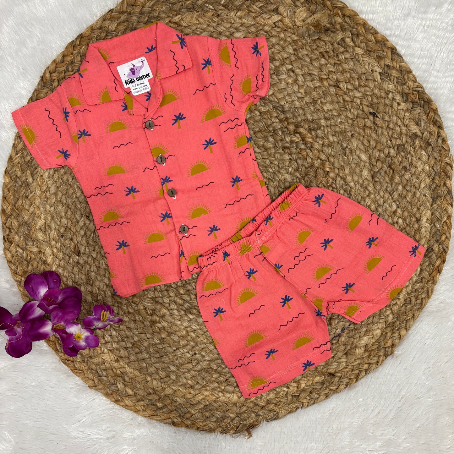 Muslin Double Layer Unisex co-ord set DL01