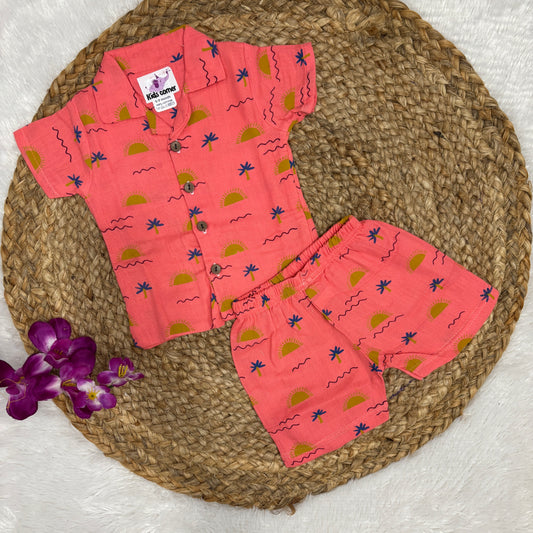 Muslin Double Layer Unisex co-ord set DL01