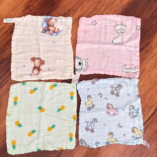 Muslin 6 Layer premium Wash Clothes( Pack of 4) MN01