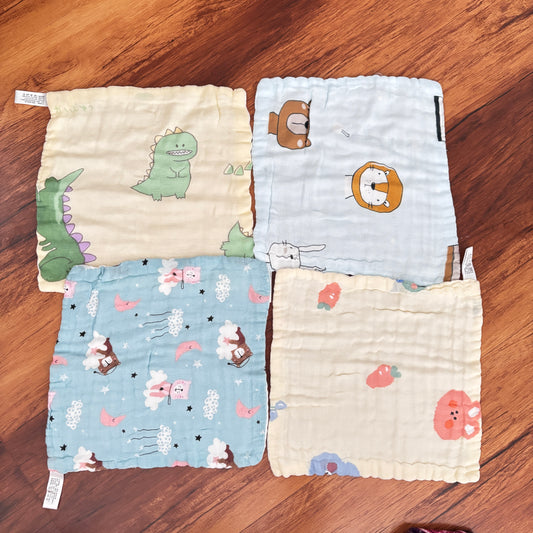 Muslin 6 Layer premium Wash Clothes( Pack of 4) MN01