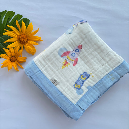 Crinkled Muslin 6 layer Blanket MN01