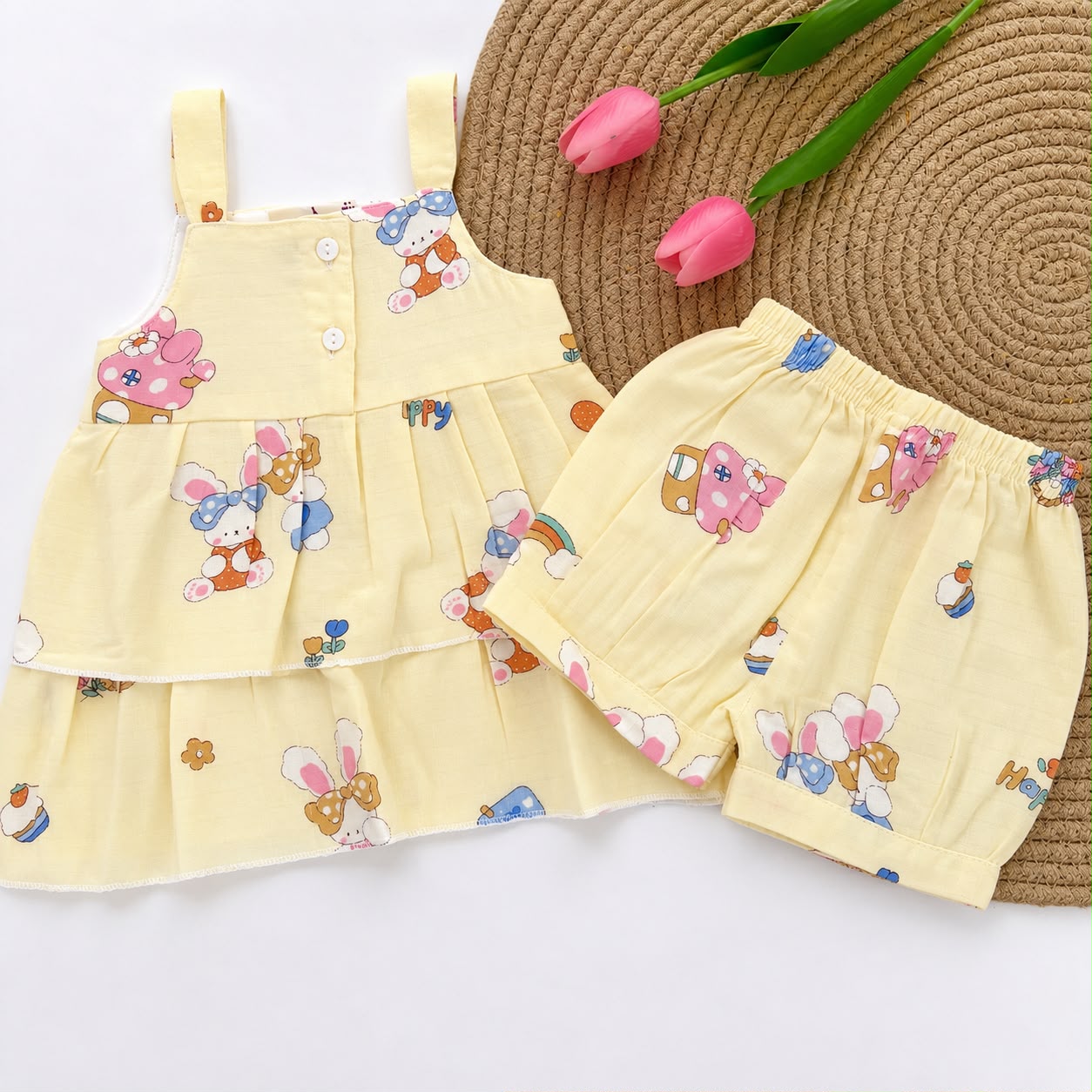 Lightweight Muslin Baby Outfit