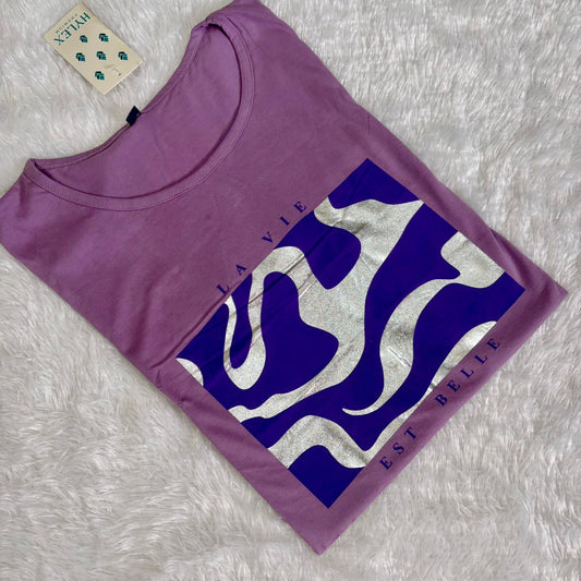 Metallic Glitter Work  T-Shirt WP