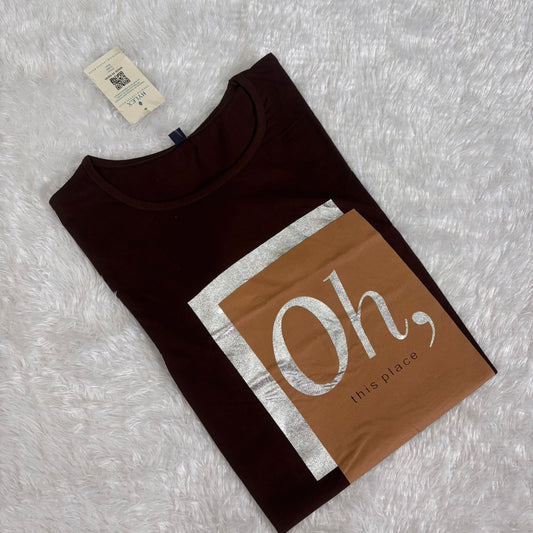 Metallic Glitter Work T-Shirt WP