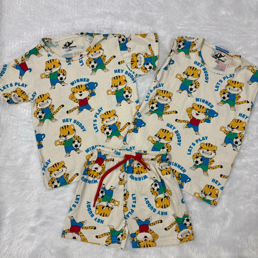 Boys and Girls Shorts Co-ord set 3 pcs set SS02