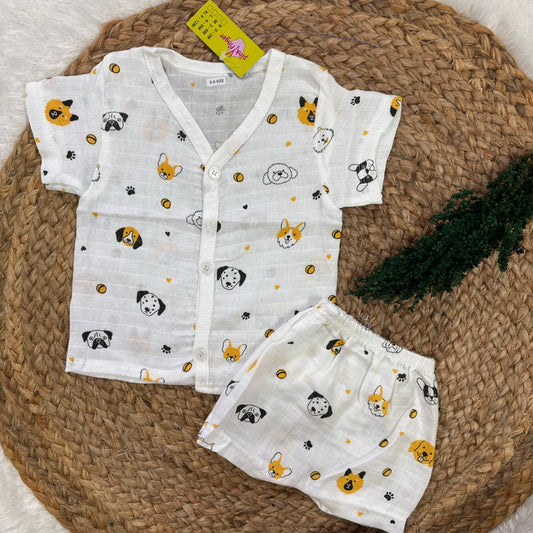 Muslin co-ord set (3 to 6 month)MN01