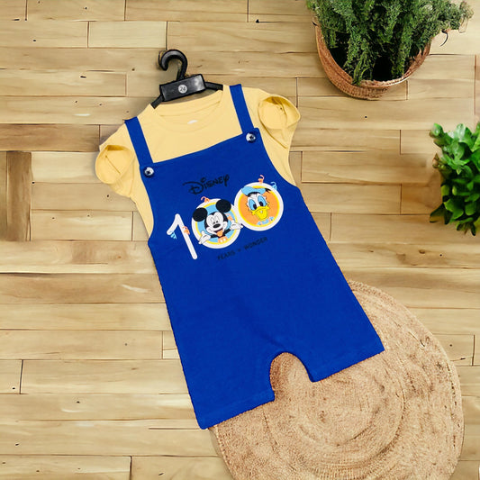 Cotton kids Dungaree With T- Shirt Set PV03
