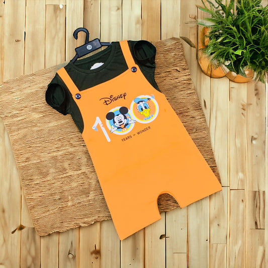 Cotton kids Dungaree With T- Shirt Set PV03