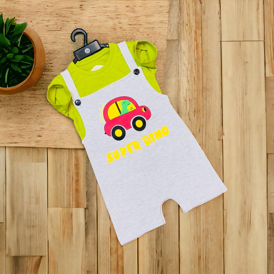 Cotton kids Dungaree With T- Shirt Set PV03