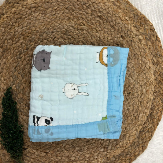 Crinkled Muslin 6 layer Blanket MN01