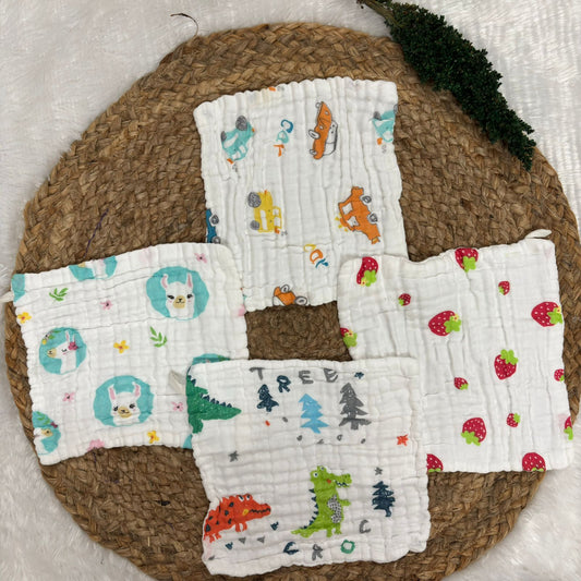 6 Layer Muslin Wash Clothes Combo Of 4