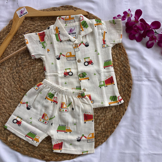 Muslin Double Layer Unisex co-ord set DL01
