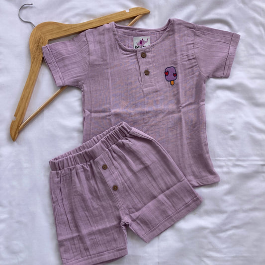 Muslin Double Layer Unisex co-ord set DL01