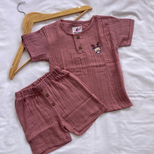 Muslin Double Layer Unisex co-ord set DL01