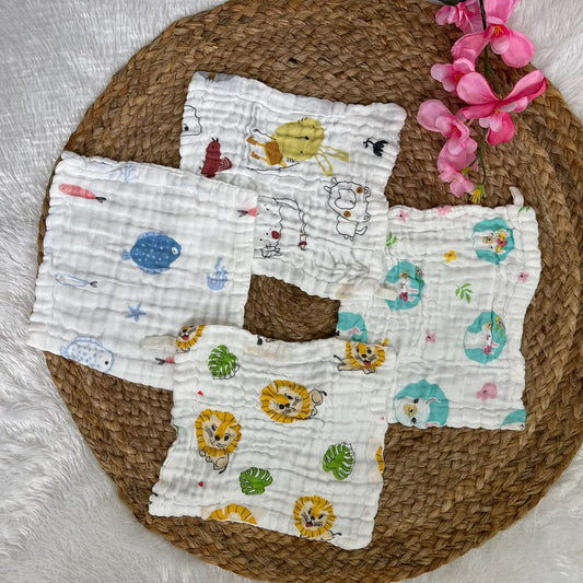 6 Layer Muslin Wash Clothes Combo Of 4 MN01