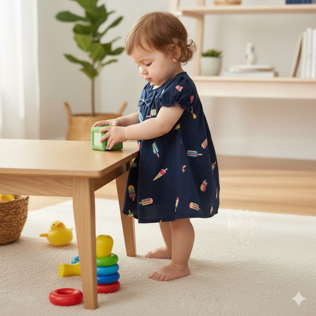 Woven Cotton Baby Frocks CF01