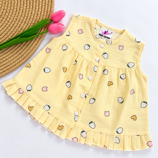 Muslin Frocks Front Open Button MN01