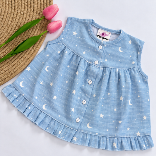 Muslin Frocks Front Open Button MN01