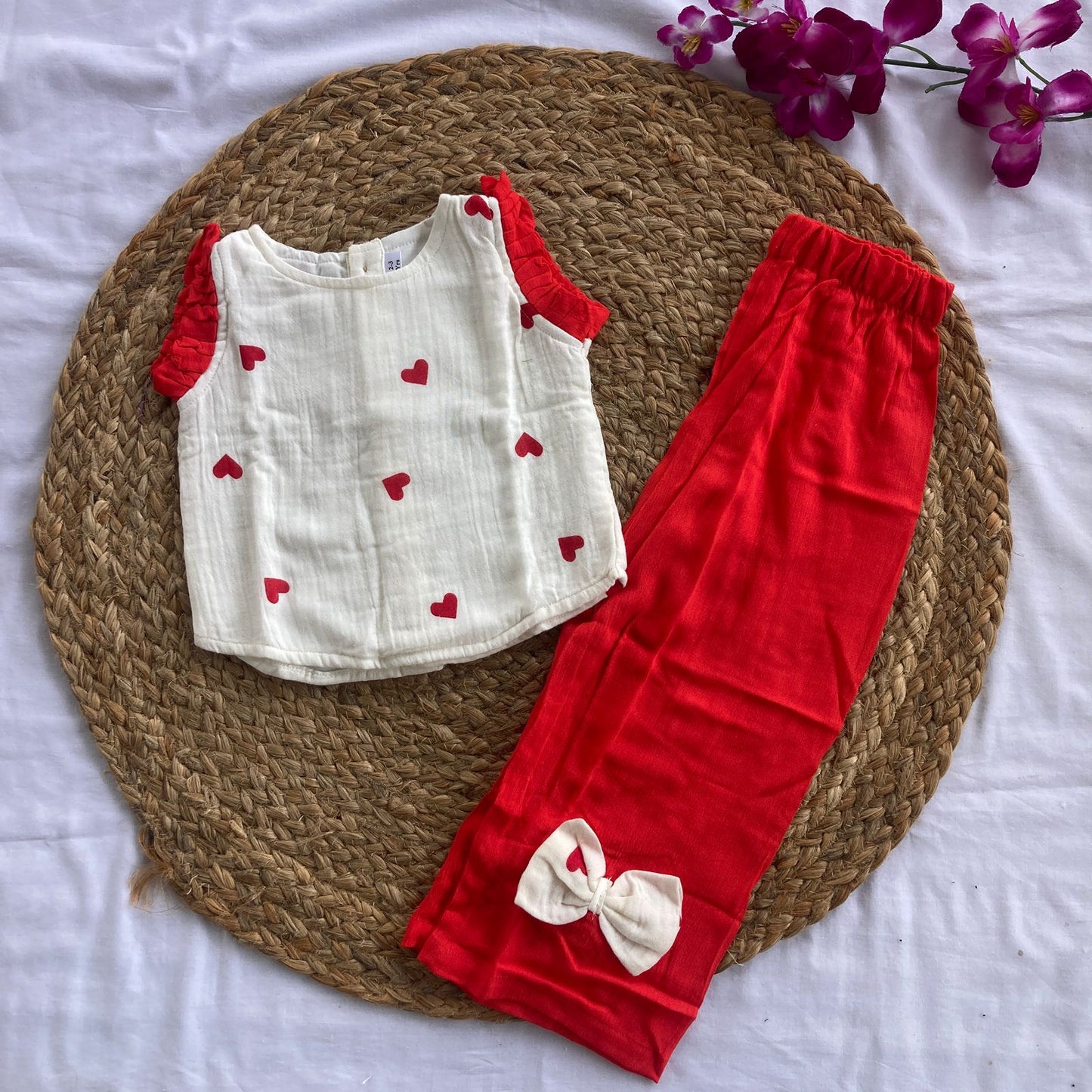 Girls Cotton Pant Co-ord Set