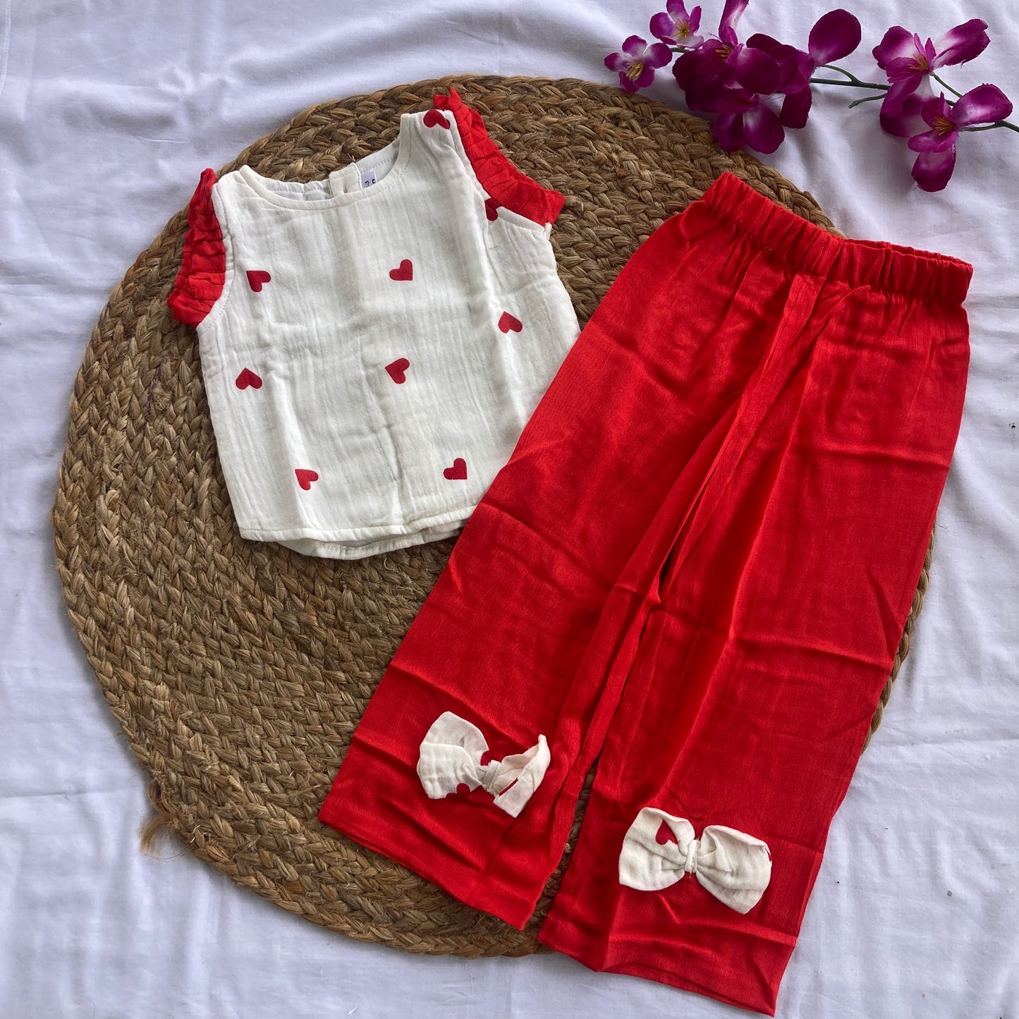 Girls Cotton Pant Co-ord Set