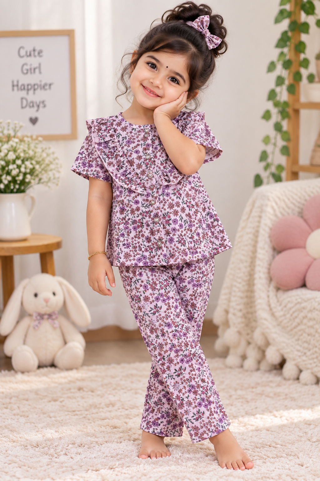 Girls Waffle knit Co-Ord Set FC01