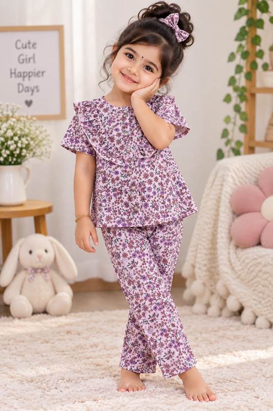 Girls Waffle knit Co-Ord Set FC01