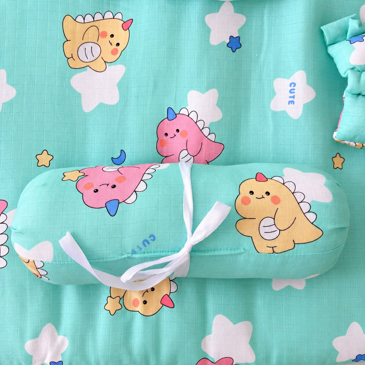 Muslin Bedding Set With Bolster & Head Pillow  MN01