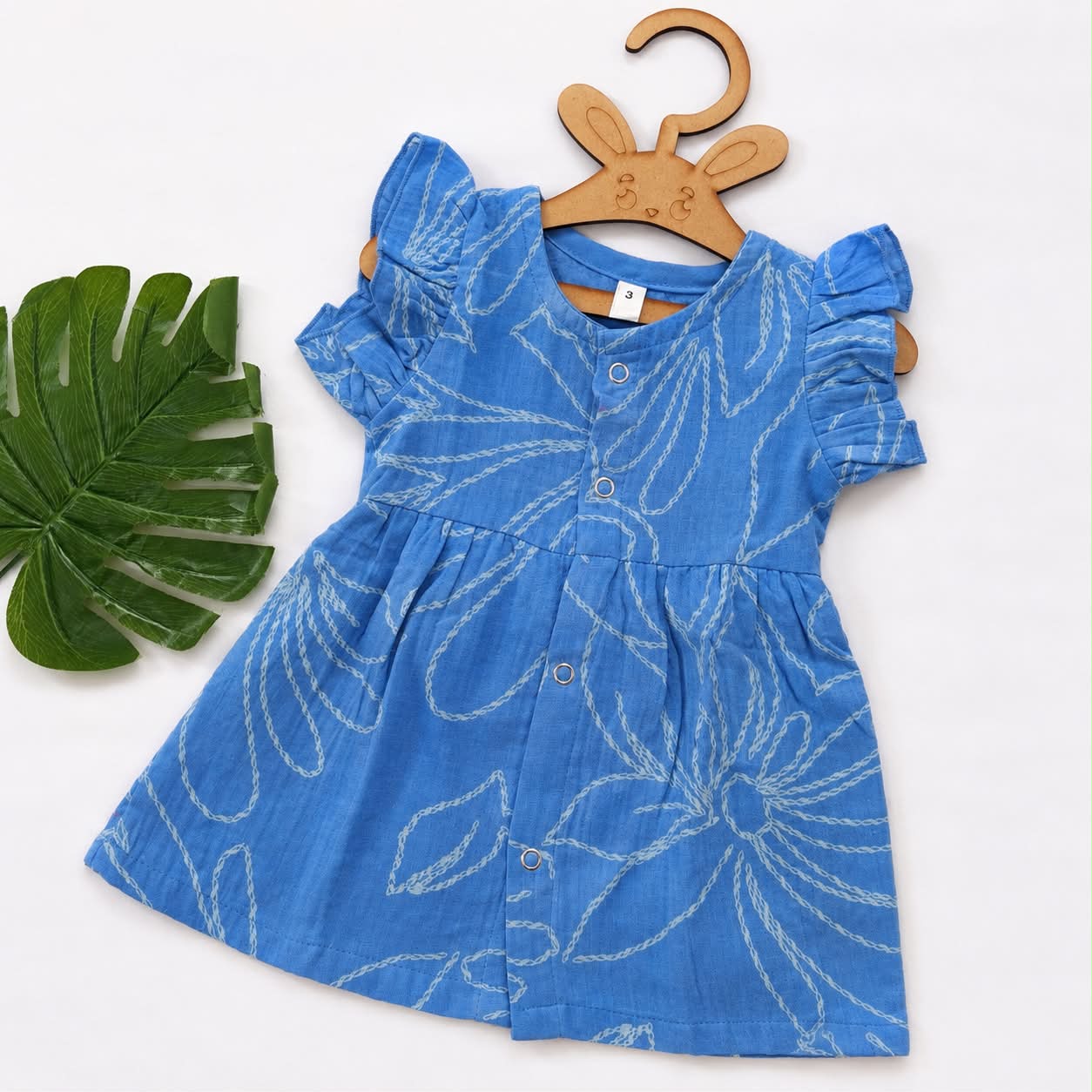Muslin Frocks Front Open Button MN01
