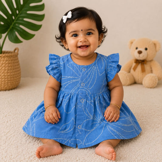 Muslin Frocks Front Open Button MN01