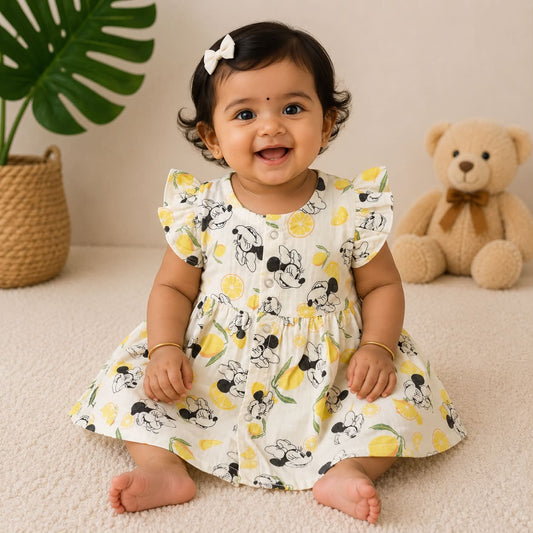 Muslin Frocks Front Open Button MN01