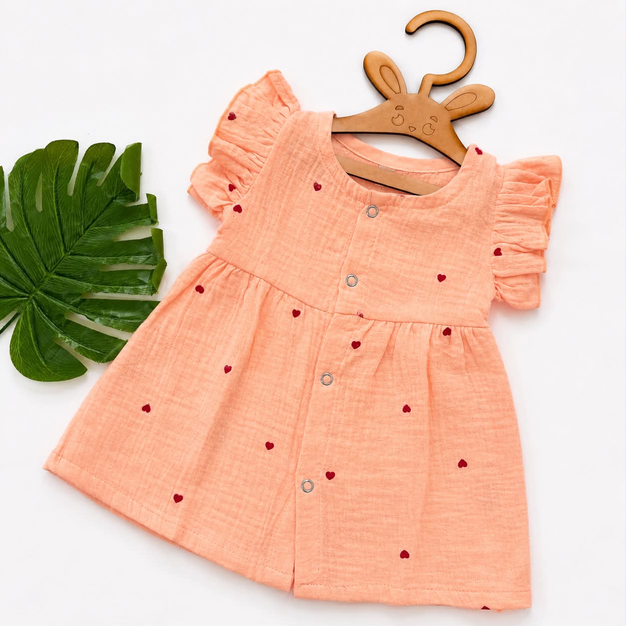 Muslin Frocks Front Open Button MN01