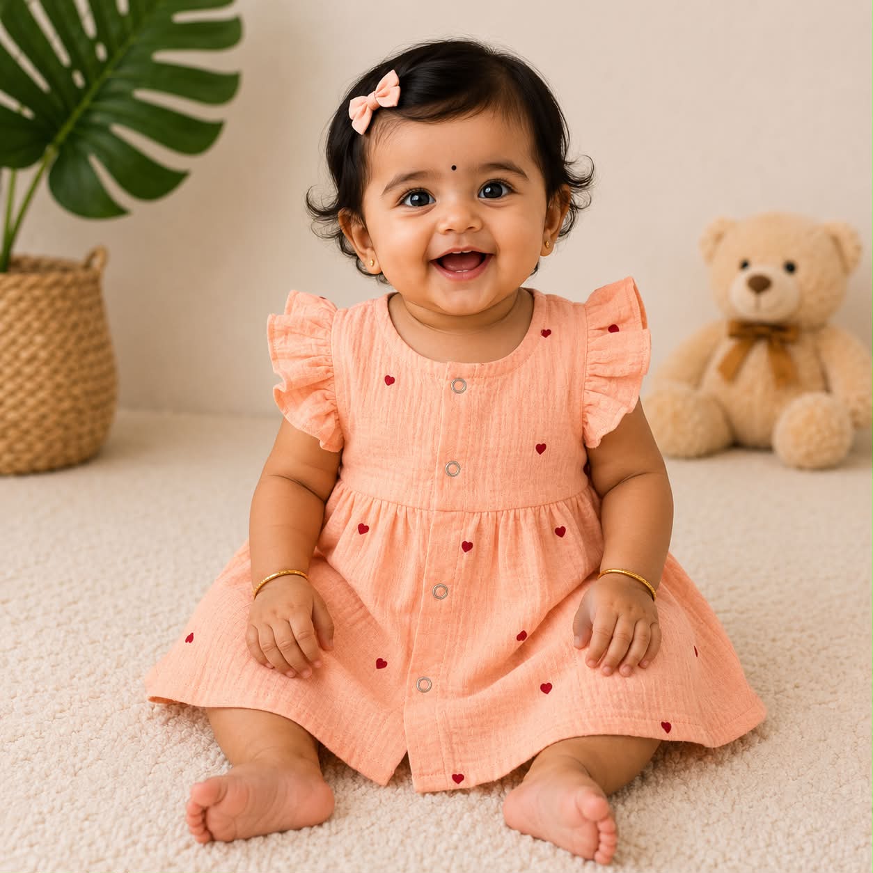 Muslin Frocks Front Open Button MN01