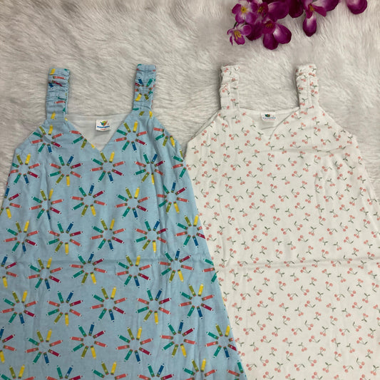 Summer Sleeveless Frock 2 pcs combo pack 6 to 7 years