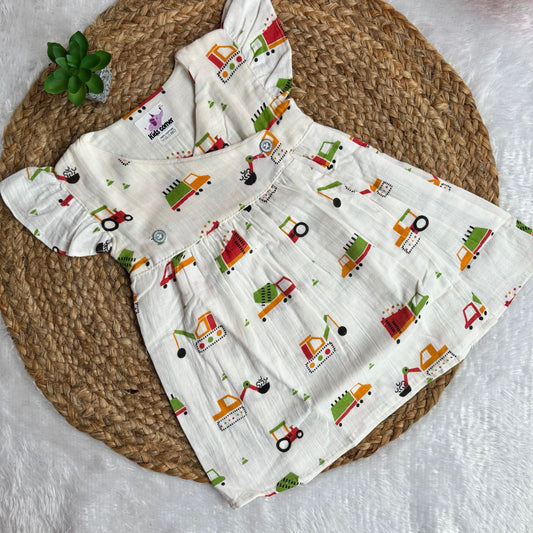 Muslin Frocks Double Layer Premium Quality MN01