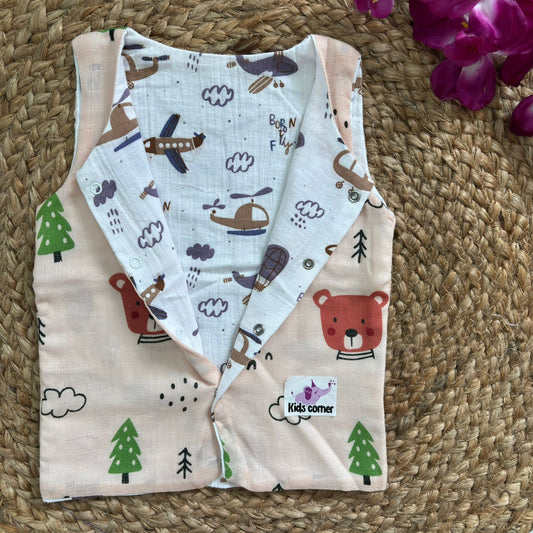 Reversible Muslin Jabla Double Layer MN01