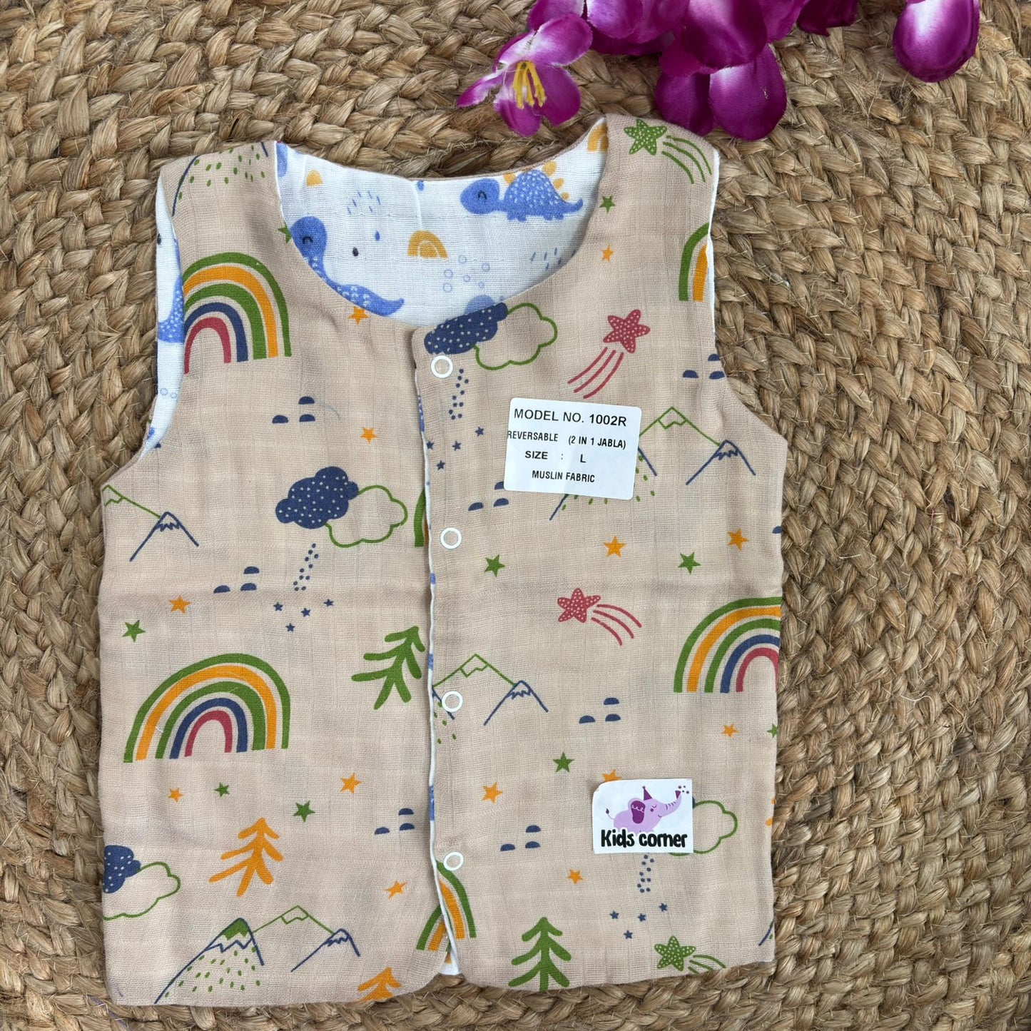 Reversible Muslin Jabla Double Layer MN01
