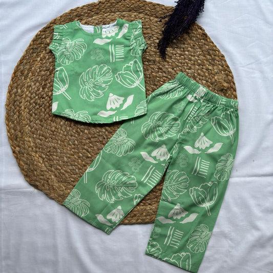 Girls Cotton Pant Co-ord Set
