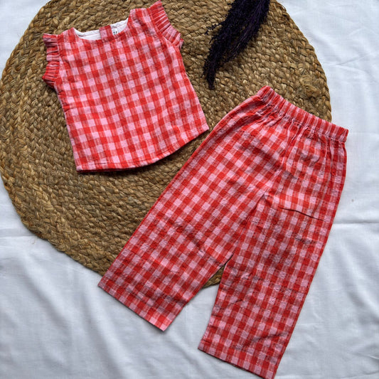 Girls Cotton Pant Co-ord Set