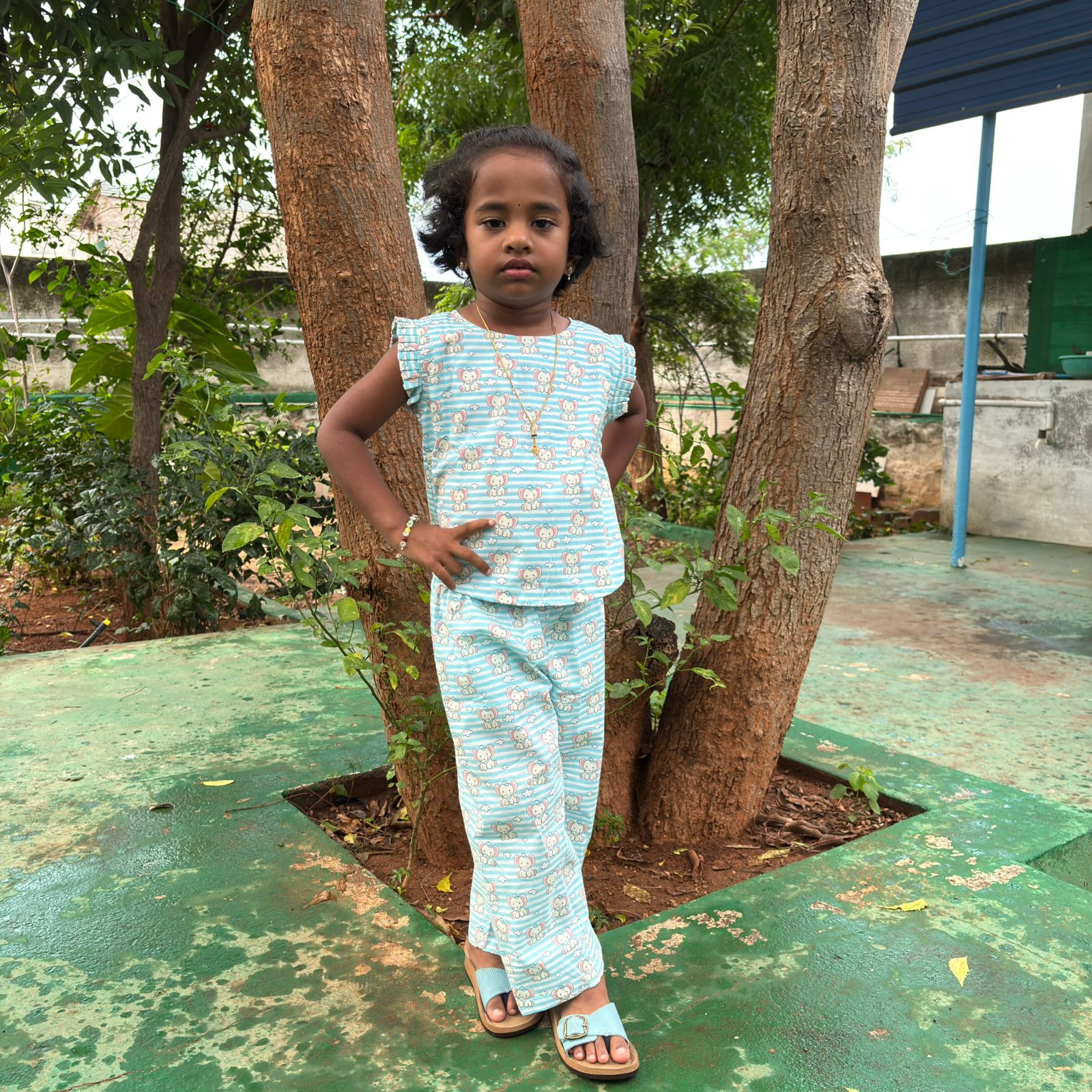 Girls Cotton Pant Co-ord Set