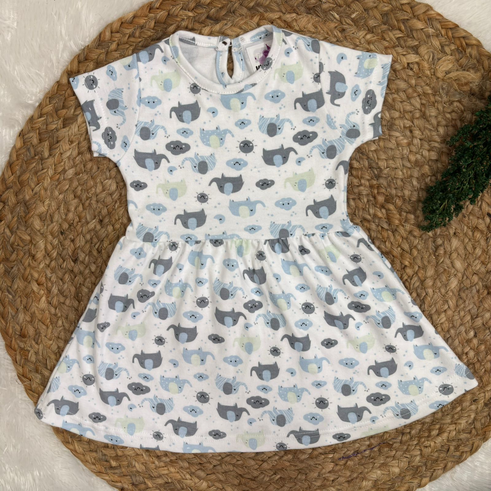 Baby Knitted Frocks with Back Button CF01
