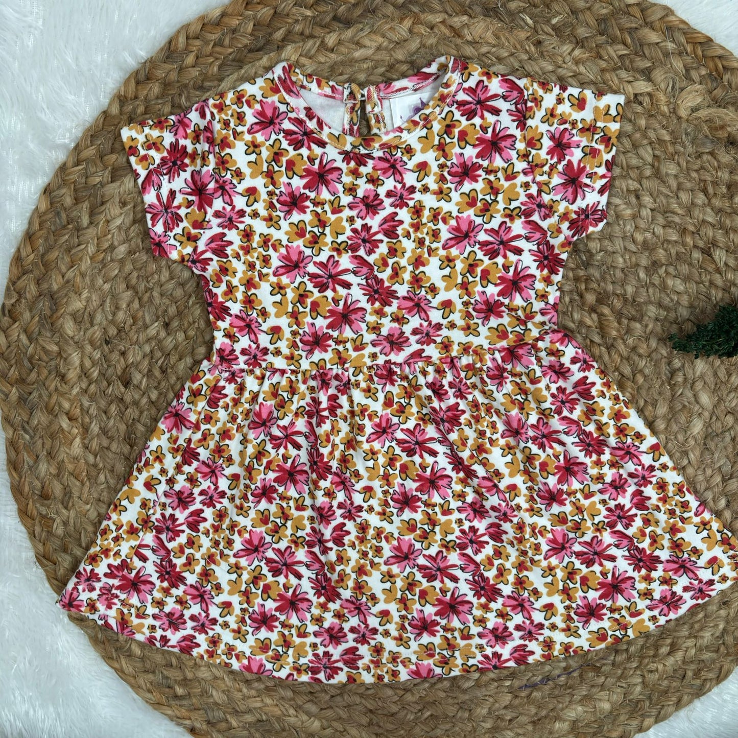 Baby Knitted Frocks with Back Button CF01
