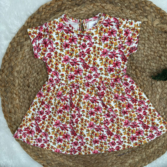 Baby Knitted Frocks with Back Button