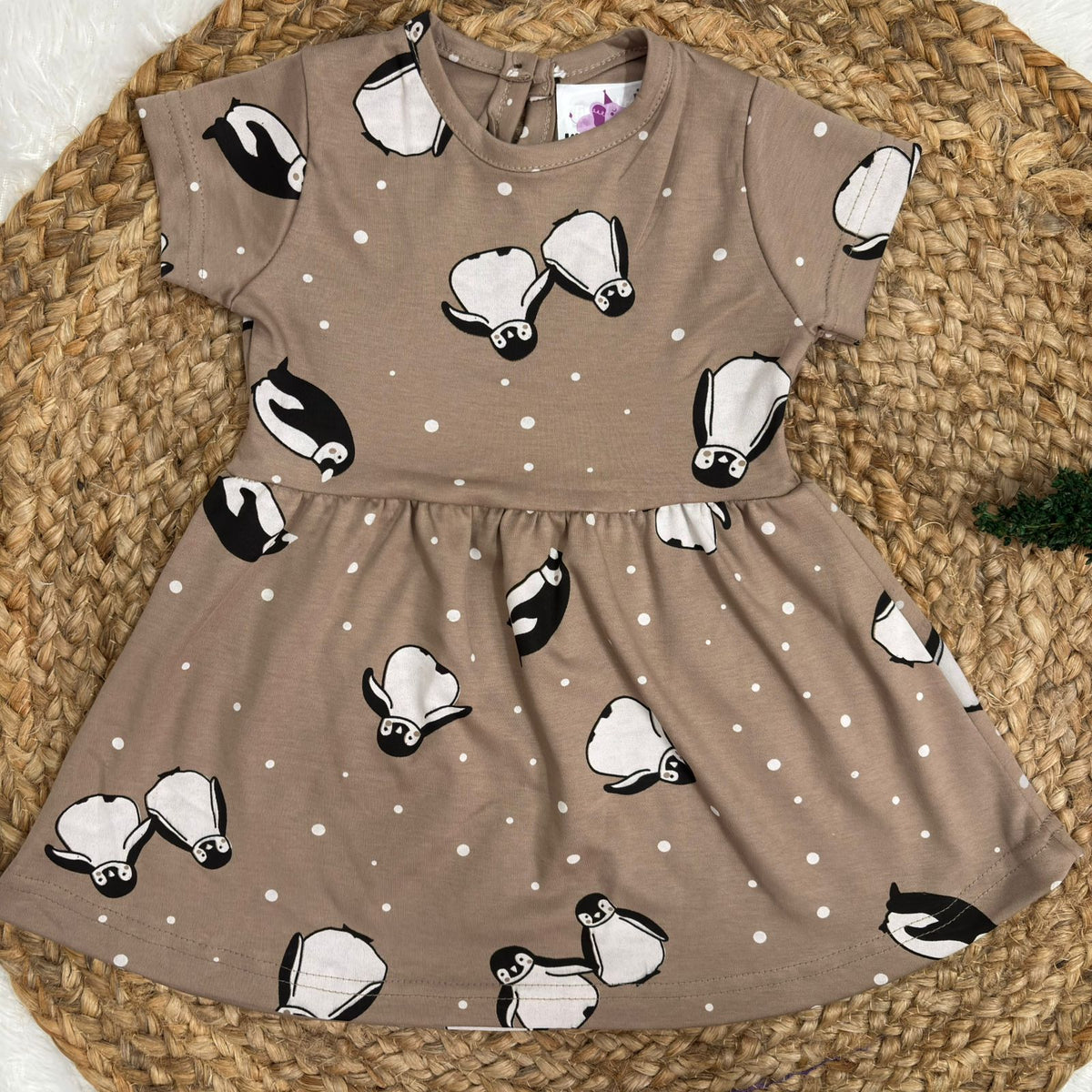Baby Knitted Frocks with Back Button CF01