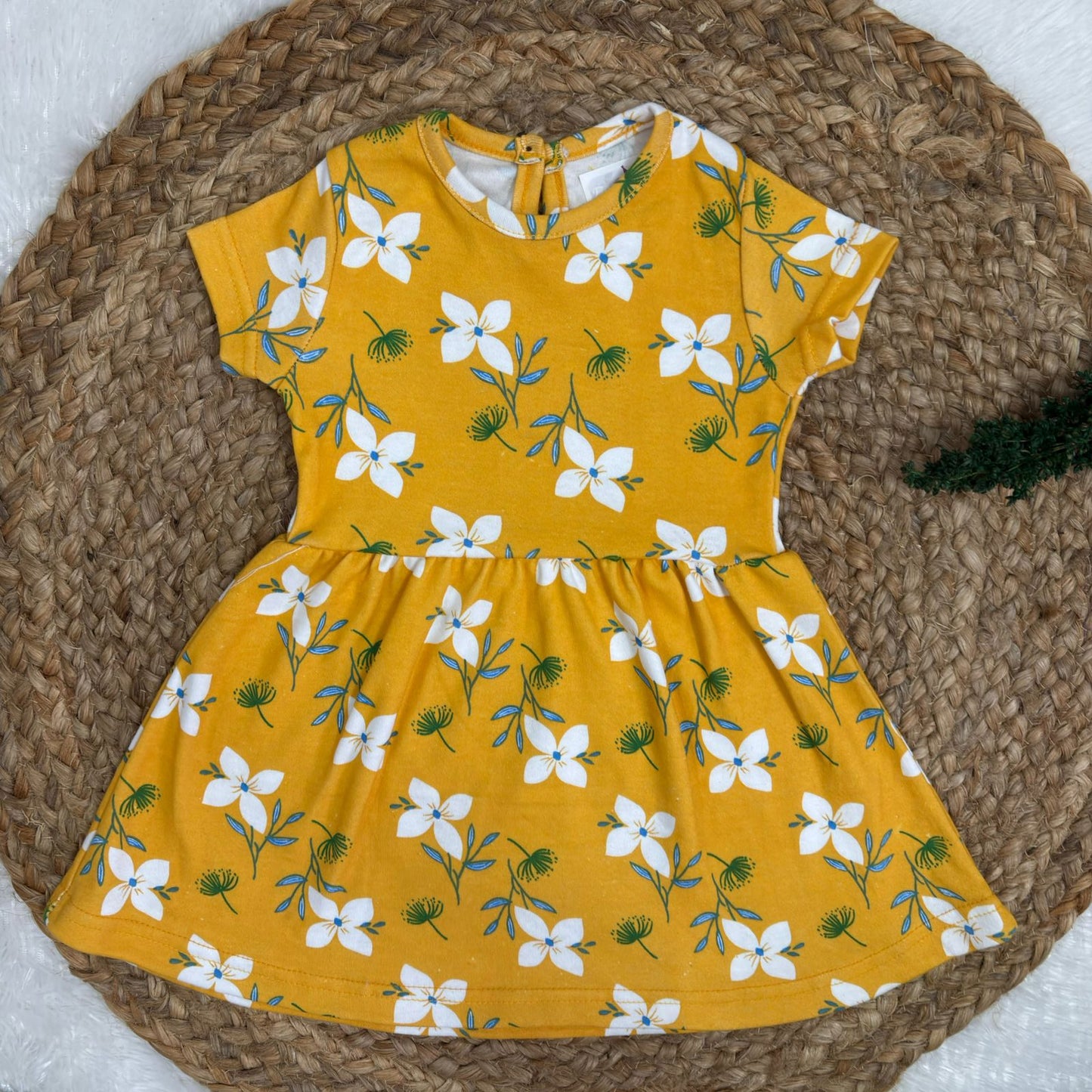 Baby Knitted Frocks with Back Button CF01